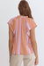 Color Block Top In Peach