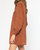 Corduroy Long Sleeve Button Up Dress -  Cinnamon