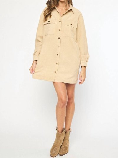 entro Corduroy Long Sleeve Button Up Dress product