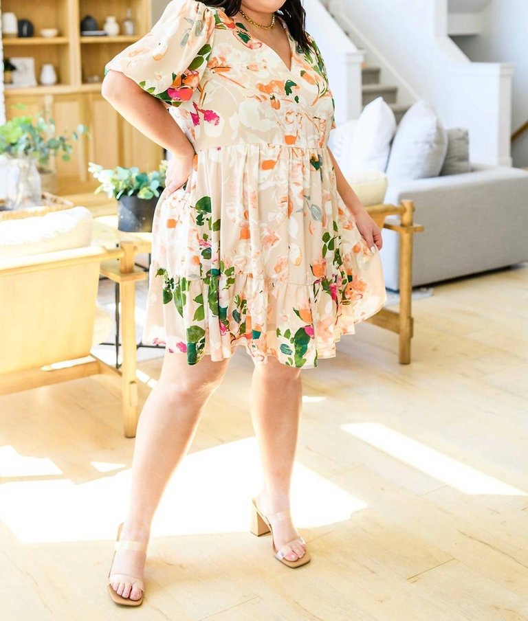 Delightful Surprise Floral Dress In Multi