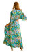 Donna Floral Maxi Dress In Teal