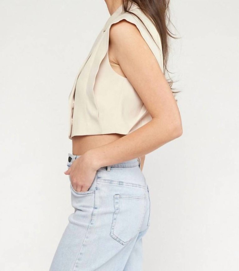 Double Breasted Cropped Vest