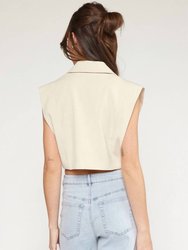 Double Breasted Cropped Vest