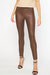 Faux Leather Leggings - Brown