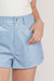 Faux Leather Tulip Hem Short