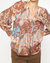 Floral Babydoll Blouse - Brown