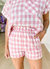 Gingham Shorts In Pink