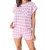 Gingham Shorts In Pink - Pink