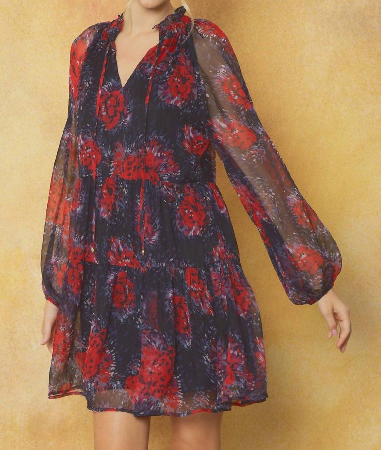 Holiday Blooms Dress In Multi - Multi