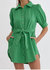 Josie Button Down Mini Dress - Spring Green