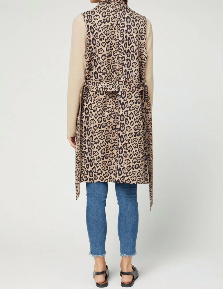 Leopard Faux Suede Vest