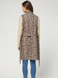 Leopard Faux Suede Vest