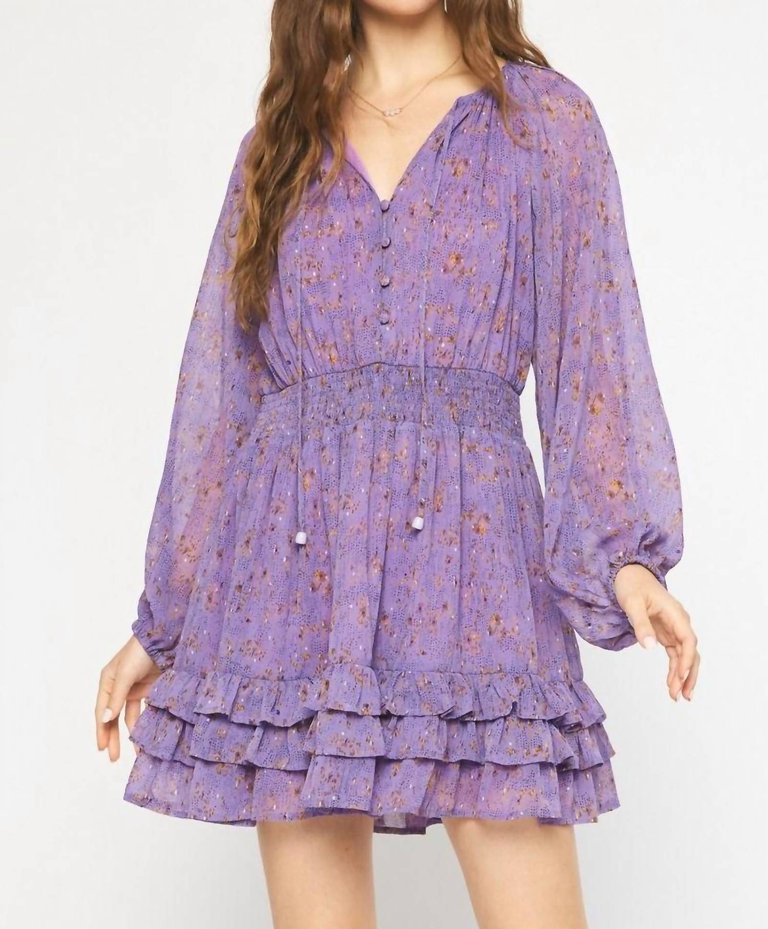 Long Sleeve Smocked Dress