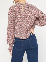 Mock Neck Blouse