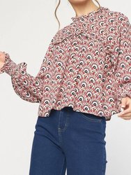 Mock Neck Blouse