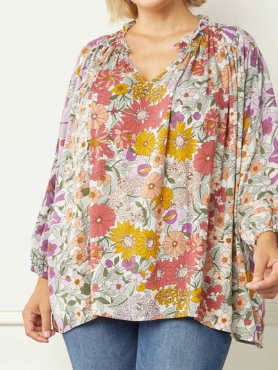 entro Natural Floral Print Blouse product