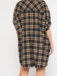 Oversized Flannel Dress