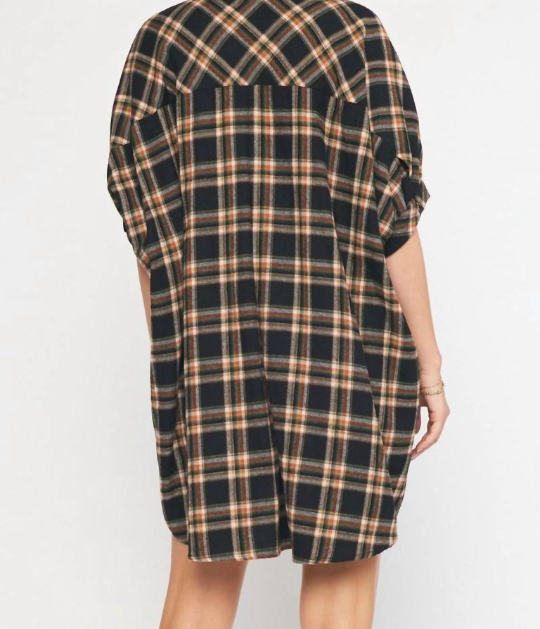 Oversized Flannel Dress