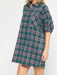 Oversized Flannel Dress
