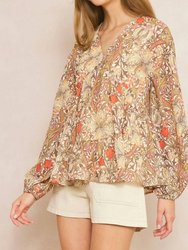 Paisley Floral Blouse