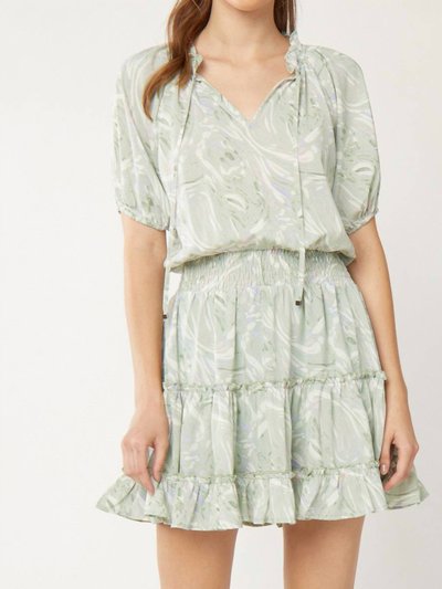 entro Printed Puff Sleeve Tiered Dress product