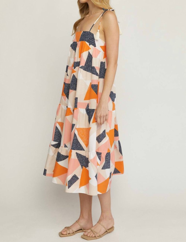 Printed Square Neck Dress