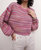 Prism Metallic Stripe Sweater - Magenta Punch