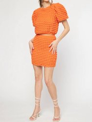 Pucker Up Skirt In Tangerine