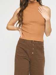 Ribbed Mock Tank - Camel