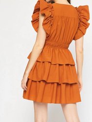 Ruffle Sleeve Mini Dress