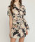 Satin Paisley Short Faux Wrap Dress