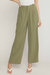 Solid High Waisted Pant In Olive - Olive