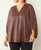 Speckled Bubble Sleeve Top - Plus - Brown & Gold