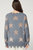 Star Print Distressed Sweater