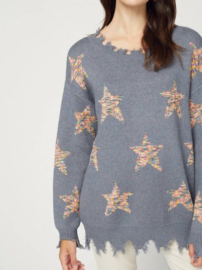 entro Star Print Distressed Sweater product