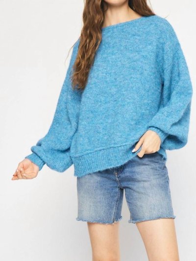 entro Still The One Oversized Bubble Sleeve Sweater In Blue product