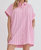 Striped Shirt Dress In Pink - Pink