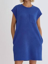 Textured Dress - Royal Blue