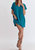 Textured Terry Mini Dress - Ocean Blue