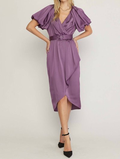 entro The All Eyes On You Satin Wrap Dress In Purple product