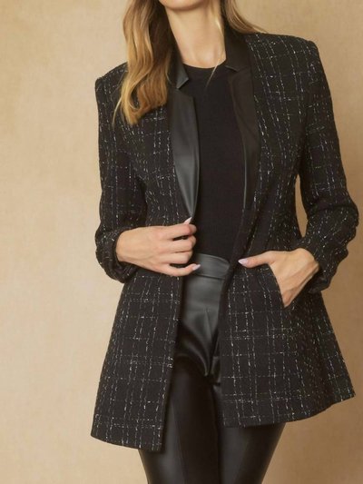 entro Tweed Collared Blazer In Black product