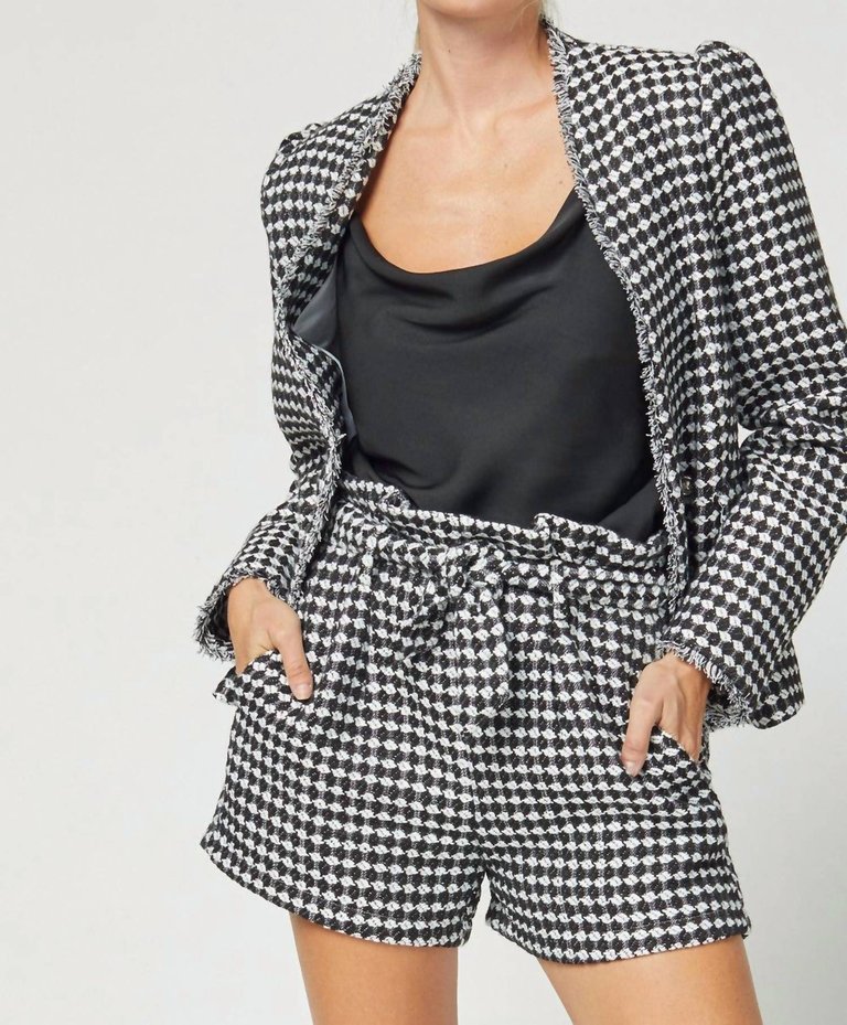 Tweed Short - Black & White