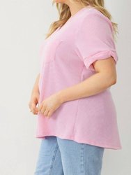 V Neck Relaxed Fit Knit Top