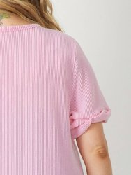 V Neck Relaxed Fit Knit Top