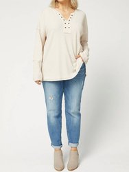 V-Neck With Grommets Top