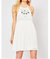White Mini Dress - White With Floral Design
