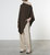 Cashmere Poncho In Saddle Brown