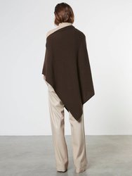 Enza Costa Cashmere Poncho In Saddle Brown