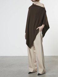 Enza Costa Cashmere Poncho In Saddle Brown