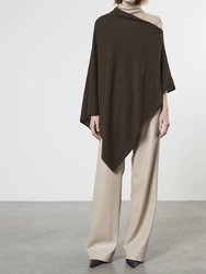 Enza Costa Cashmere Poncho In Saddle Brown - Saddle Brown
